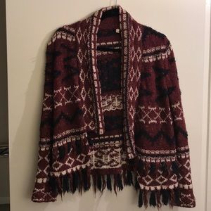 Anthropologie fringe sweater